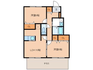 エスポワール Ａの物件間取画像